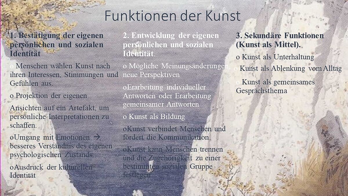 Funktionen von Kunst